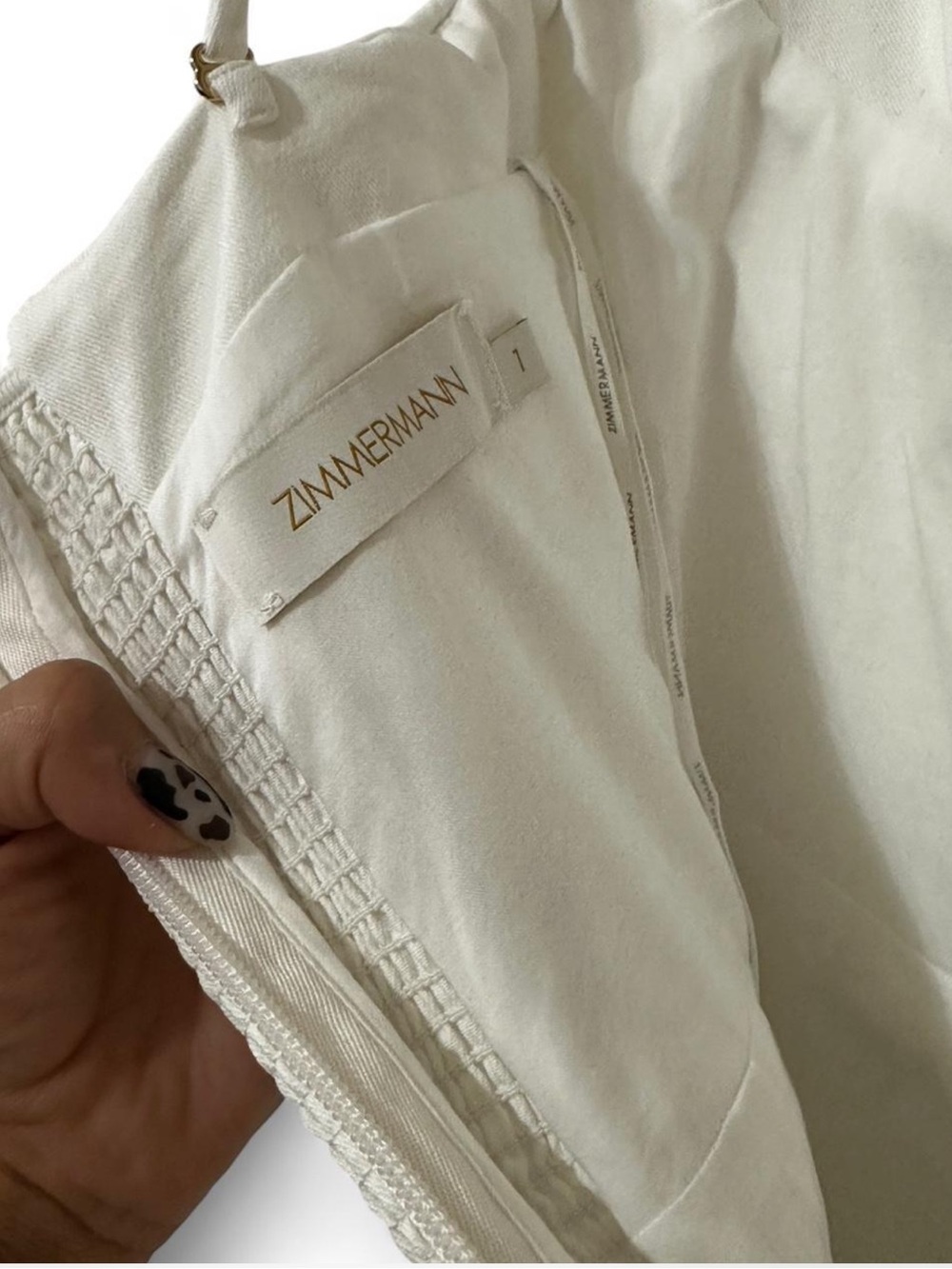Zimmermann White Rebellion Corded Mini Dress. - Picture 6 of 7